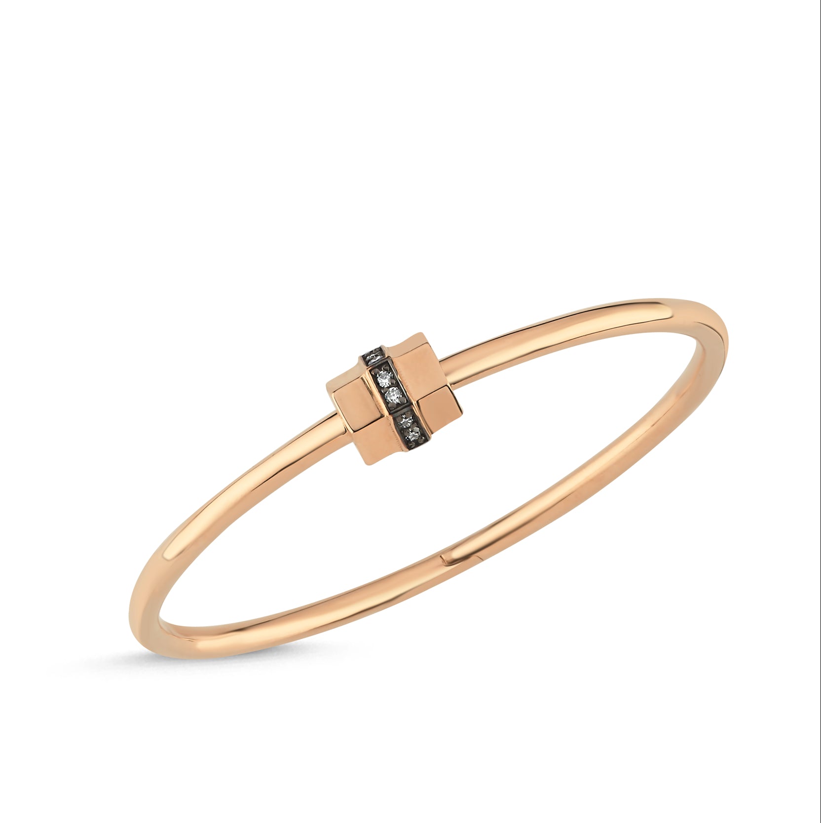 Pırlantalı Rose Altın Tekli Bullet Kelepçe