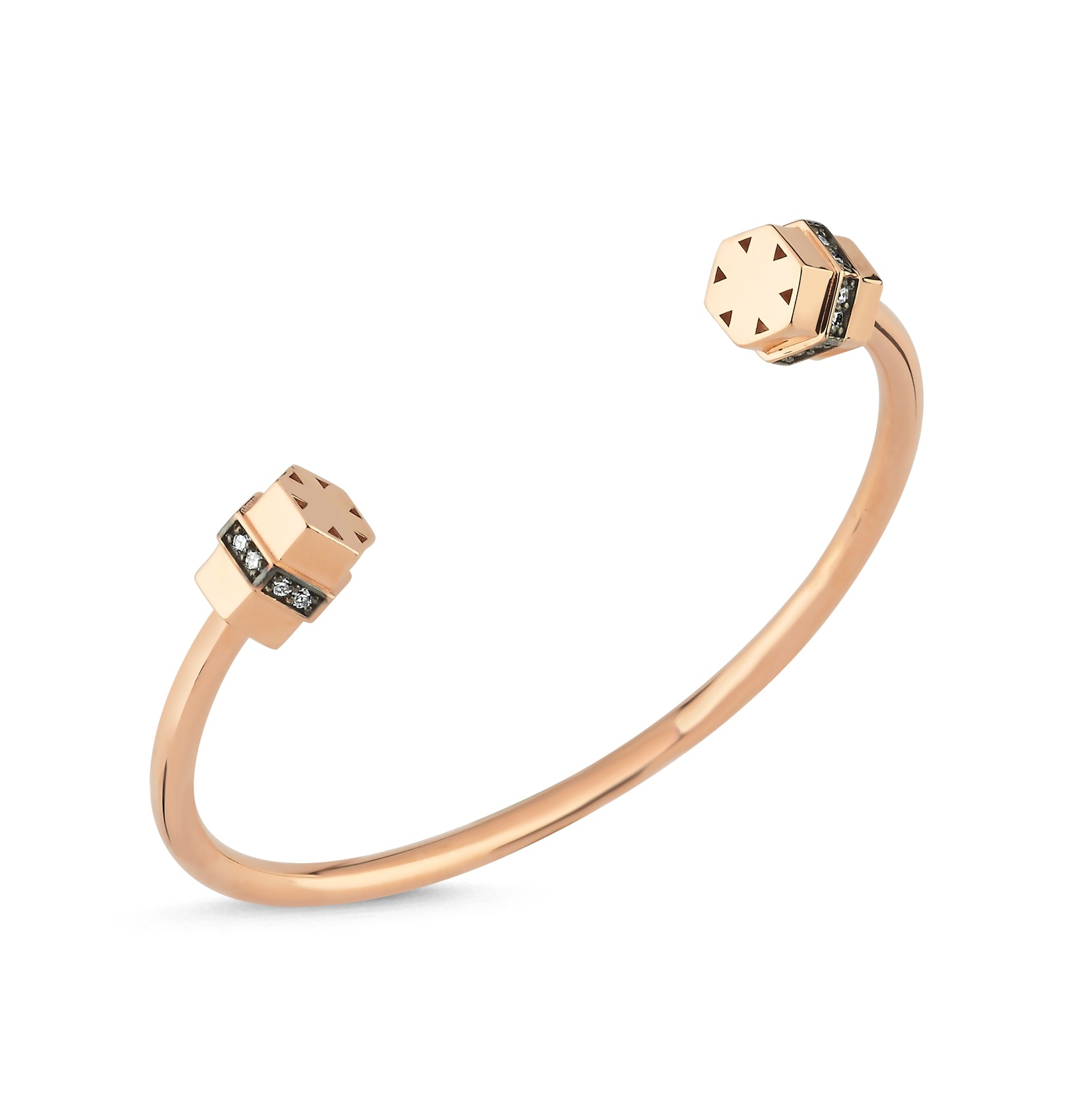 Pırlantalı Rose Altın Bullet Kelepçe