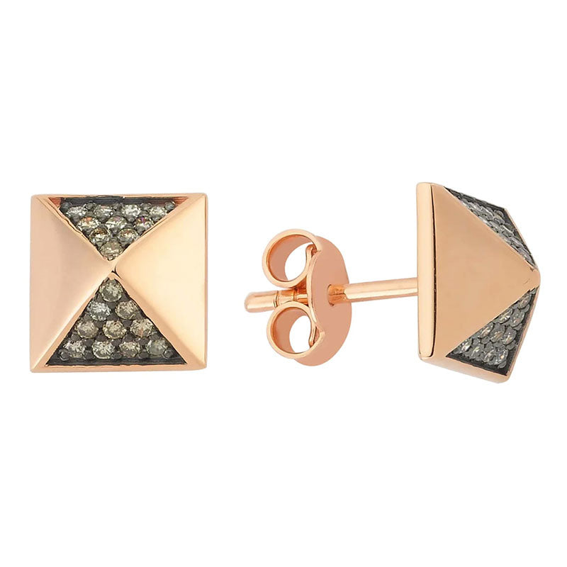 Piramit Taşlı Küpe