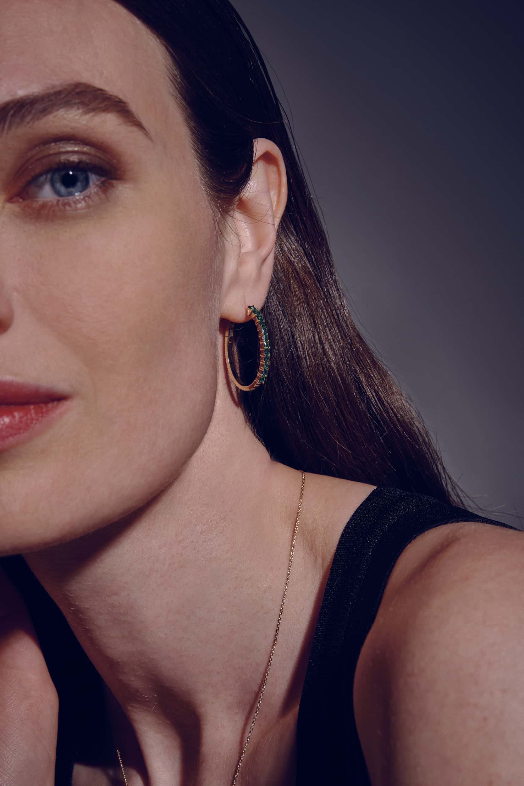 Tsavorite Halka Küpe