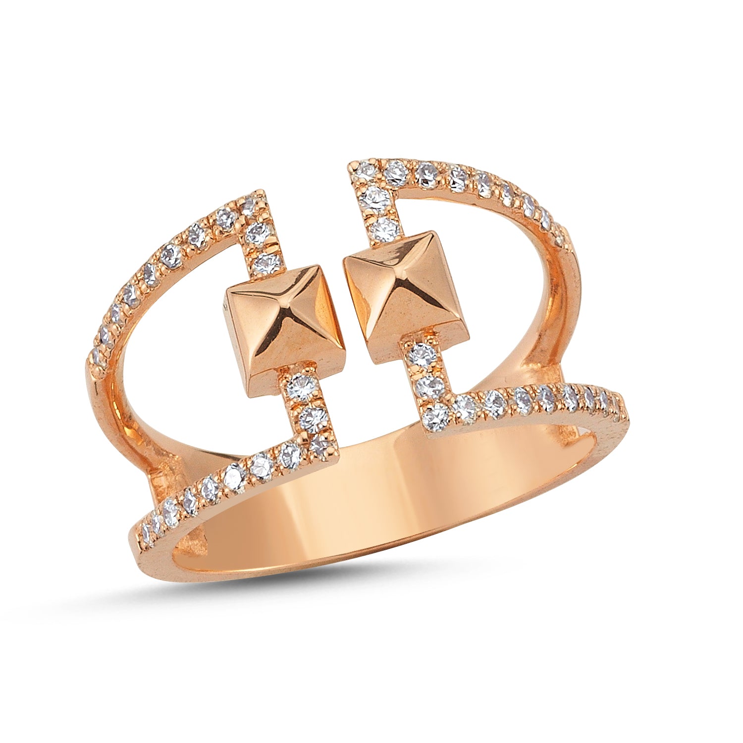 Reunion Taşlı Piramit Yüzük