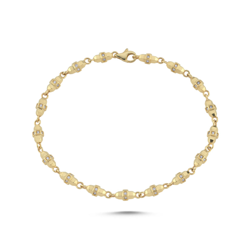 Bulletproof Tamtur Pırlantalı Bileklik