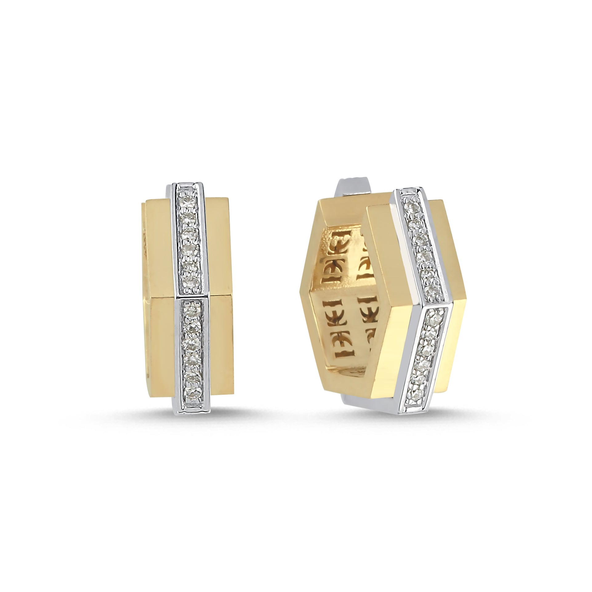 Geometrik Şekilli Pırlantalı Earcuff